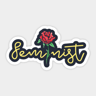 Feminist red rose Sticker